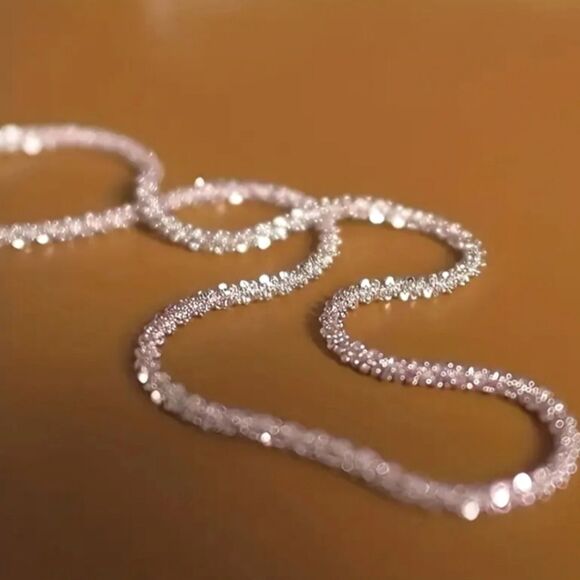925 silver sparkling Chain Necklace - Picture 8 of 13